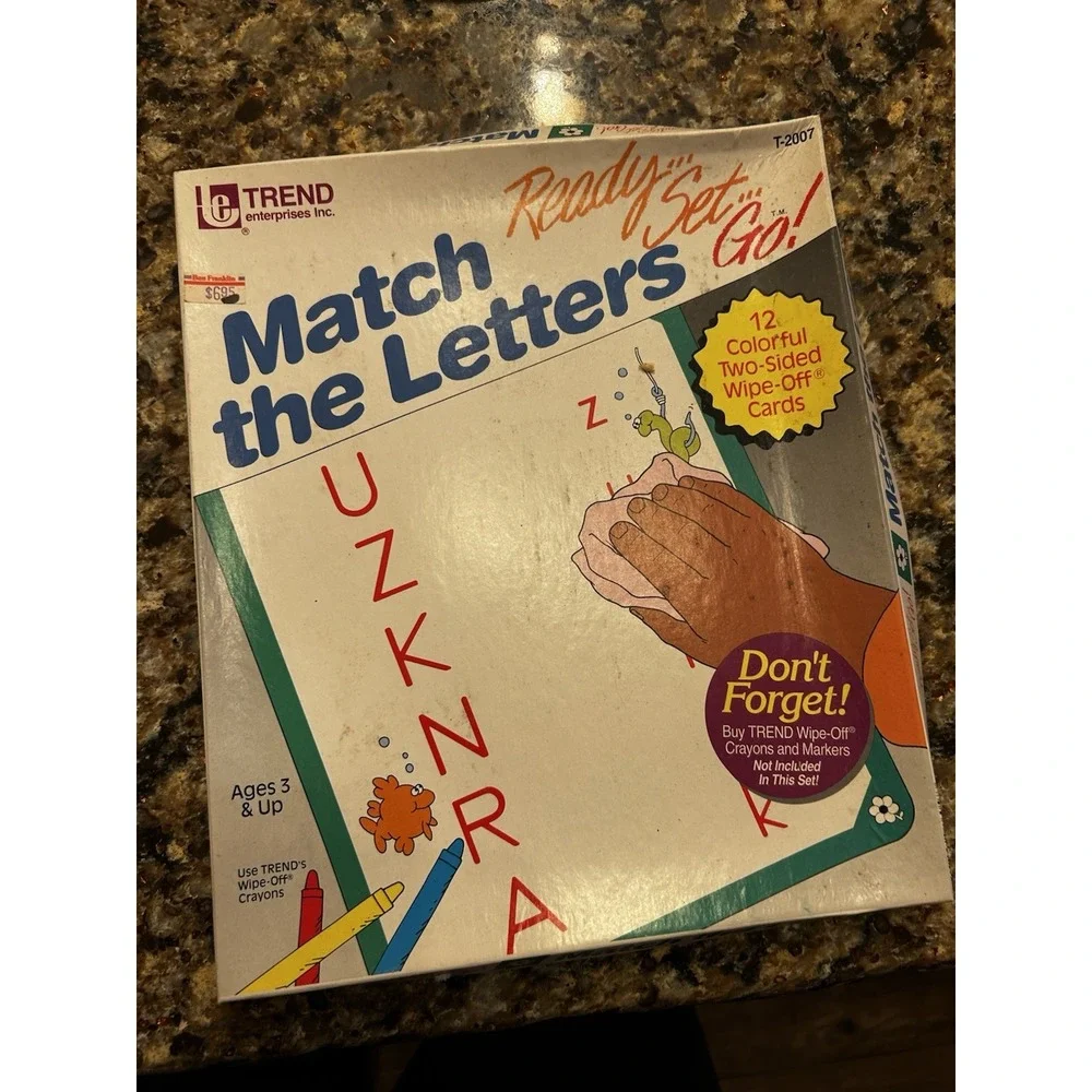 Vtg.1980s Trend Enterprises  Match The Letters Learning Games~‎ Complete Set